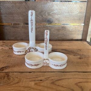 Vintage salt pepper caddy castle harbor replacement